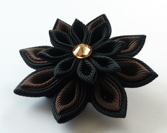 Handmade Wedding Boutonniere. Men's Flower Lapel Pin. Kanzashi  fabric flower brooch . Kanzashi flower lapel pin. Boutonniere lapel pin.