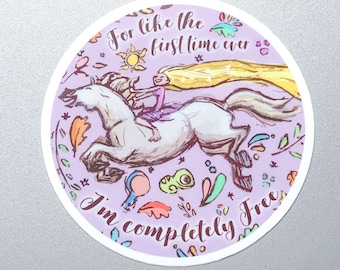 Feelin' Free Vinyl Sticker, Tangled Sticker, Disney Sticker