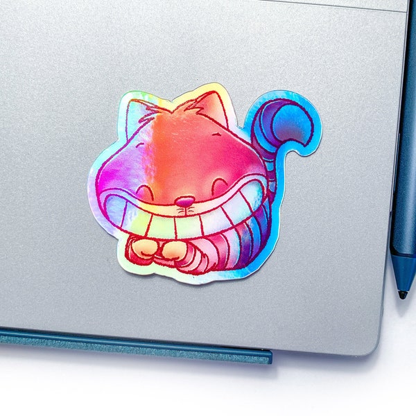 Cheshie Cat Holographic Sticker