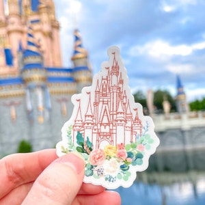 Rose Gold Castle Vinyl Sticker, Disney World Castle, Disney Sticker, Disney Vinyl