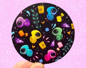 Colorful Chameleons Sticker, Tangled Pascal Inspired Sticker