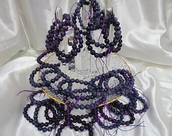 Silky Blue with Purple Fluorite Bracelets