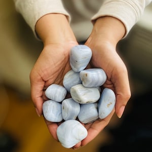 JUMBO Blue Lace Agate tumbles