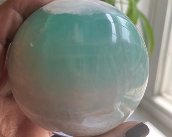 Caribbean Blue Calcite Sphere