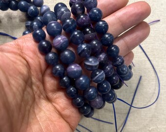Silky Blue with Purple Fluorite Bracelets