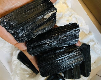 Large Natural Raw Black Tourmaline Stone/Rough Black Tourmaline Mica