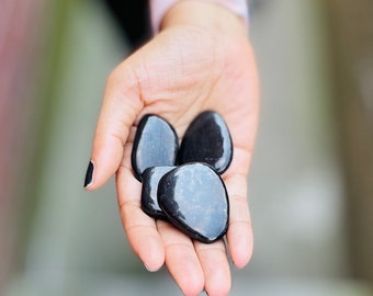 A-grade Shungite Mini Palm Stones for High Vibration Purification