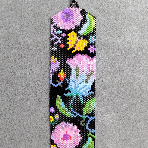 Bracelet manchette fleurs d'Hawaï