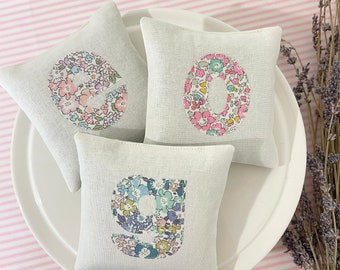 Initial Lavender Sachets - choice of fabrics