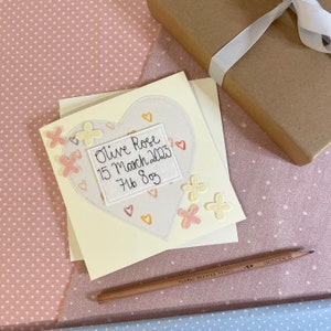 Heart & Petals New Baby Card