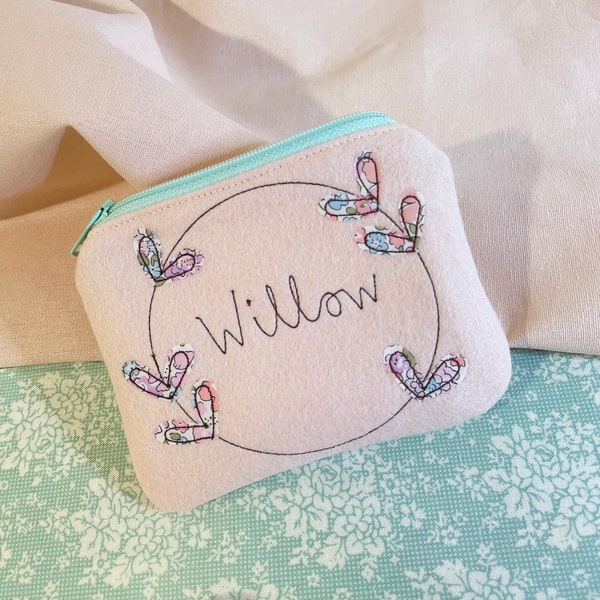 Custom Name Embroidered Purse