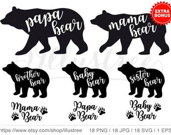 Mama Bear Svg File Etsy