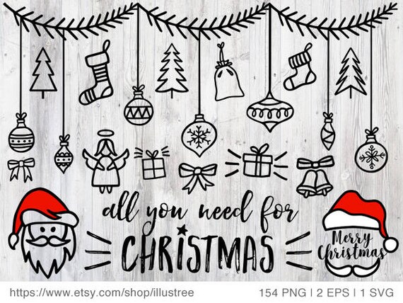 Download Free 154 Christmas Photo Overlays Black And White Christmas Clip Etsy SVG DXF Cut File