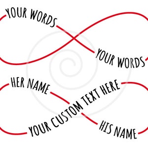 Personalized Valentine's day card, customizable card, custom Infinity sign, wedding anniversary gift, unique gift for couples