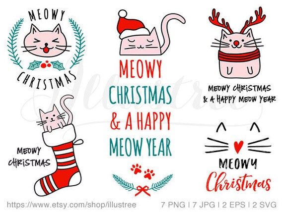 Meowy christmas card deals