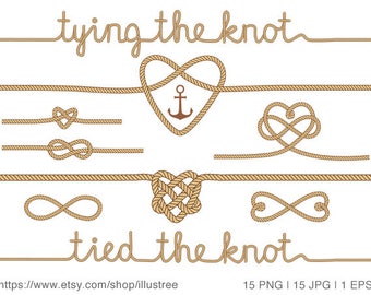 Tying the knot, wedding invitation, wedding clip art, photo overlay, anchor digital clip art, nautical, commercial use, png, jpg, vector EPS