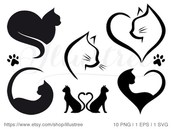 Seamless pattern of cute cat girl and Valentine elements vector