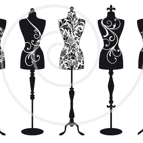 Dress Forms Clipart Etsy