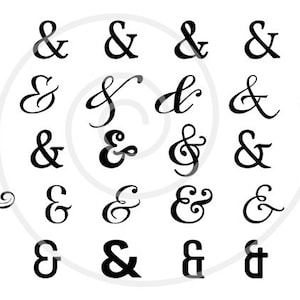 36 and clip art, ampersand signs, wedding invitation, et digital clipart set, commercial use, EPS, SVG files, instant download