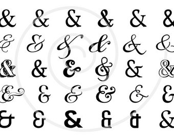 36 and clip art, ampersand signs, wedding invitation, et digital clipart set, commercial use, EPS, SVG files, instant download