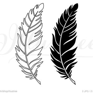 Feather SVG, digital clip art, JPG, PNG, cut file for cutting machines, scrapbooking, cardmaking, commercial use, instant download