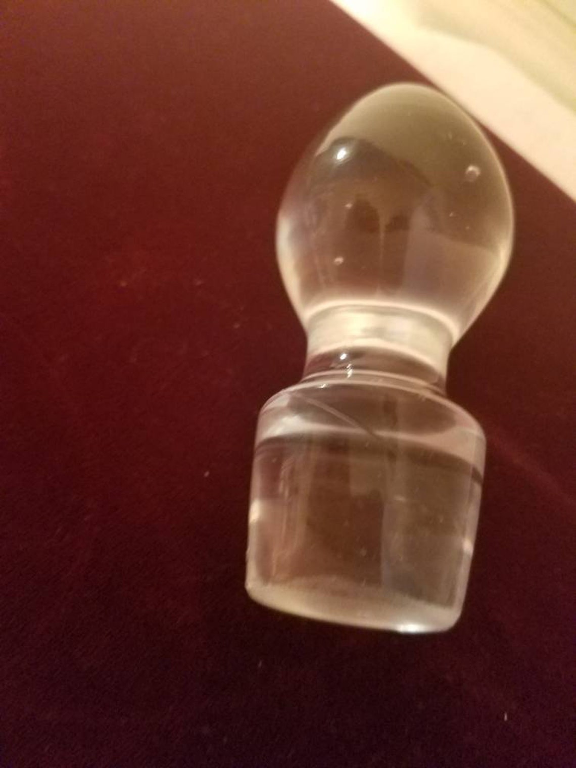 Lead Crystal Bottle Stopper Vintage Decanter Heavy Etsy