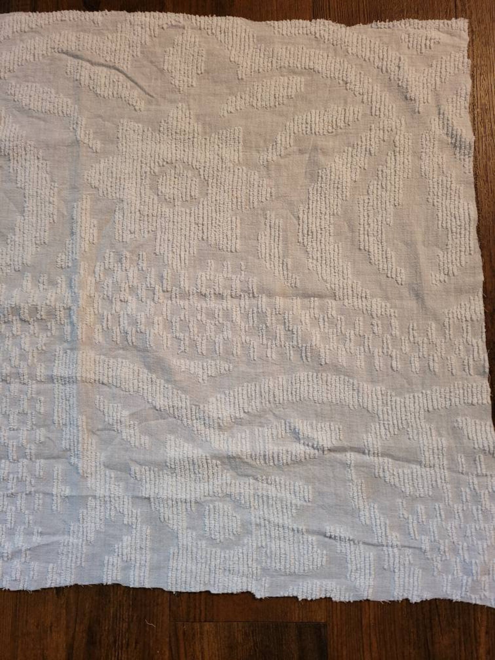Vintage White Chenille Fabric Bedspread Chenille Fabric Etsy