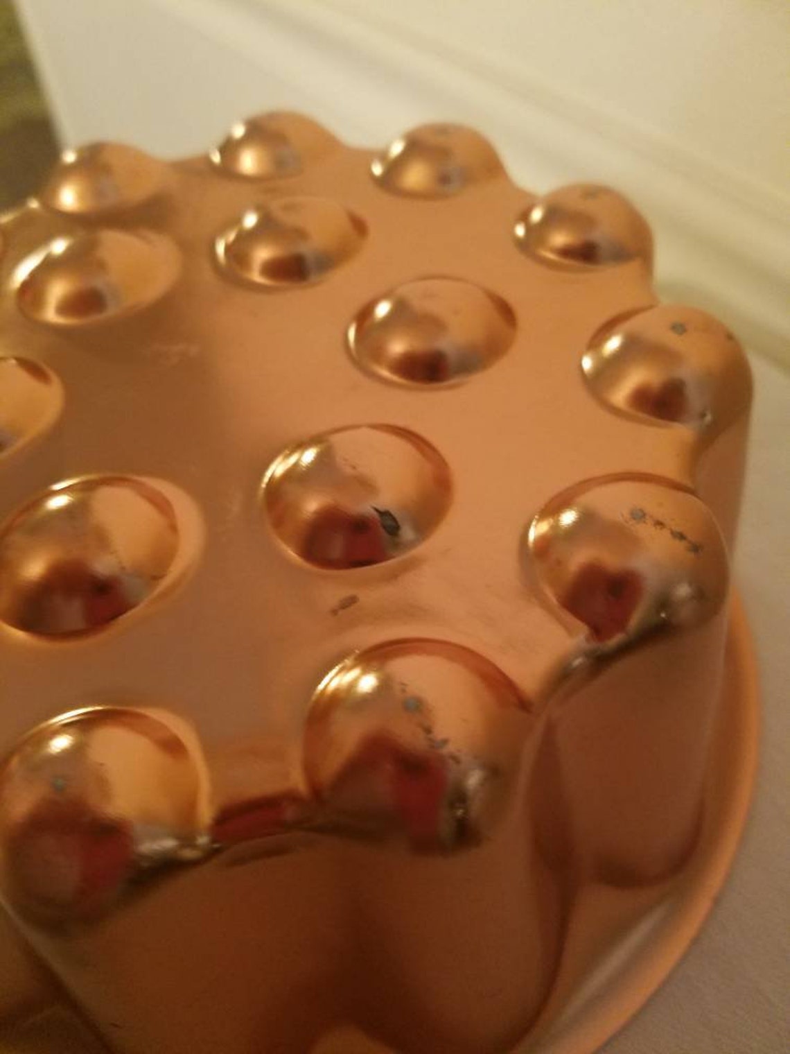 Vintage Copper Jello Mold Aluminum Round Etsy