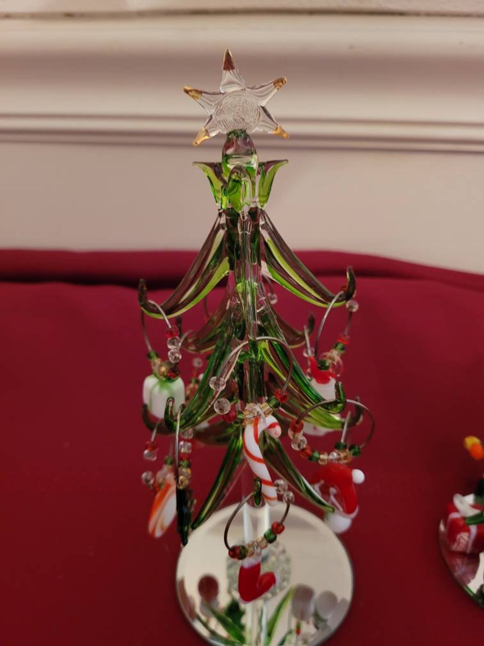 Crystal Christmas Tree with Removable Wine Charm Ornaments