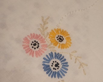 Sweet Antique/Vintage Embroidered Bedspread Coverlet.    box c/y
