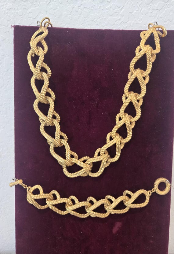 Vintage Givenchy NY Double Rope Necklace and Bracelet Goldtone - Etsy