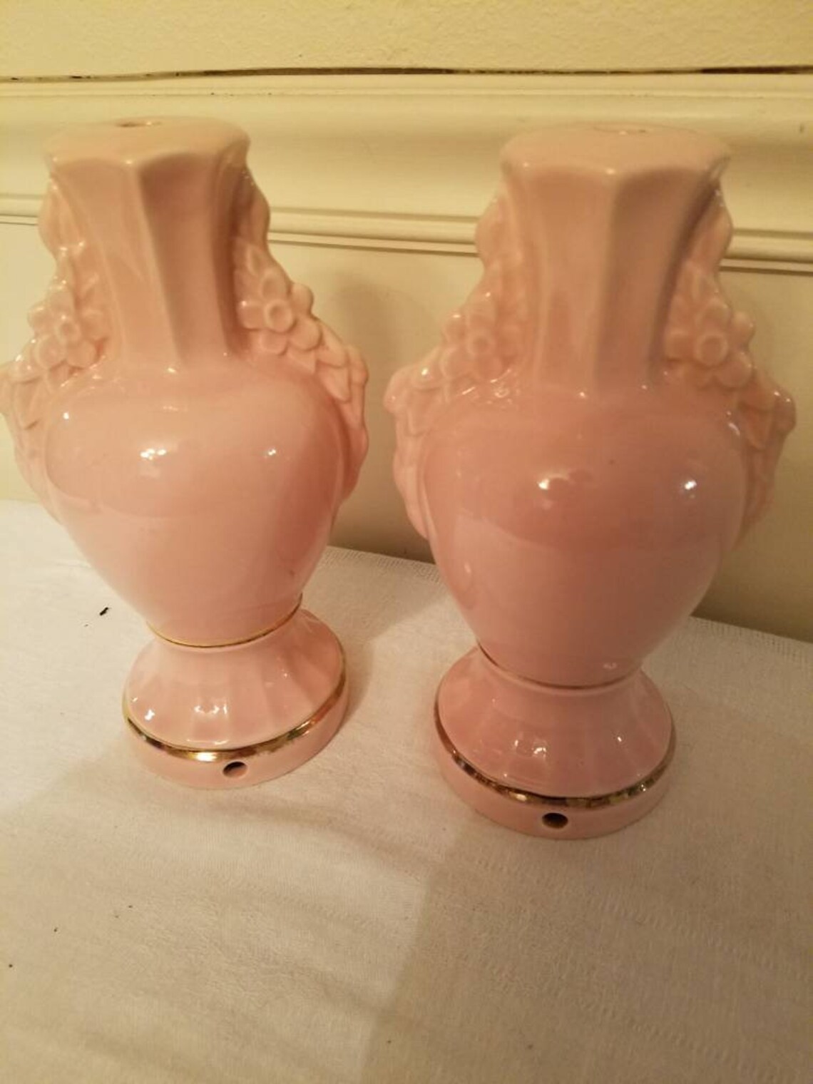 Vintage Victorian Bedside Table Lamps Pair Price Reduced Etsy