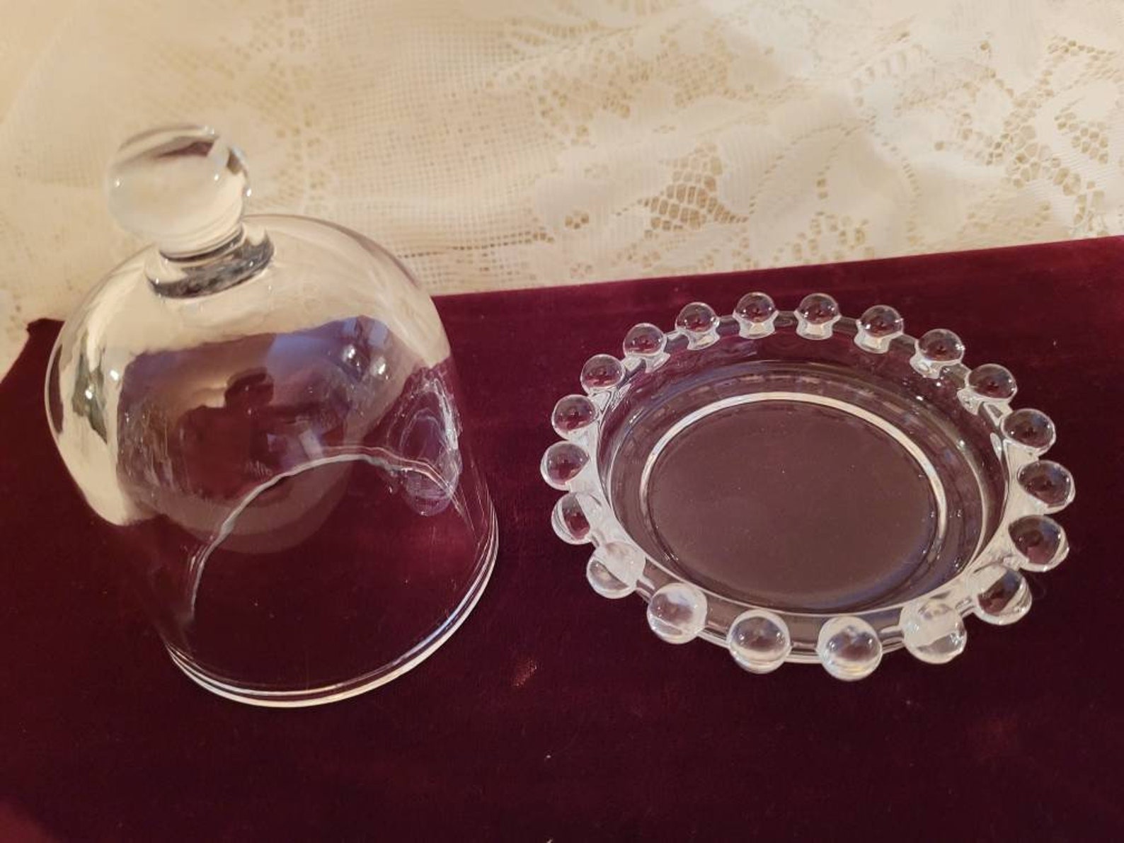 Candlewick Individual Butter Dish with Dome Etsy