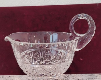 Avitra Lead Crystal Gravy Boat  Swirl Star Pattern  Poland