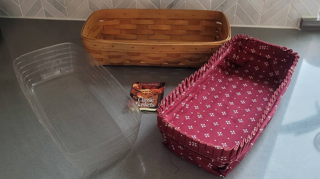Longaberger Bread Basket Cloth and Plastic Liners Etsy