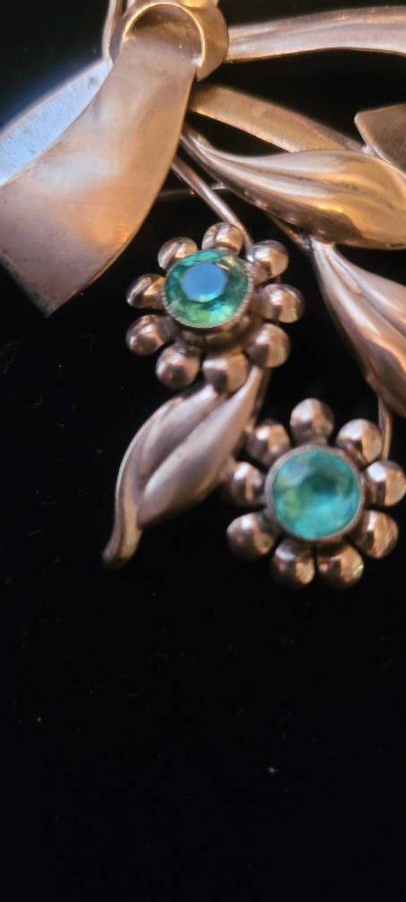 Vintage 1930s/40s Sterling Silver Brooch and Earr… - image 3