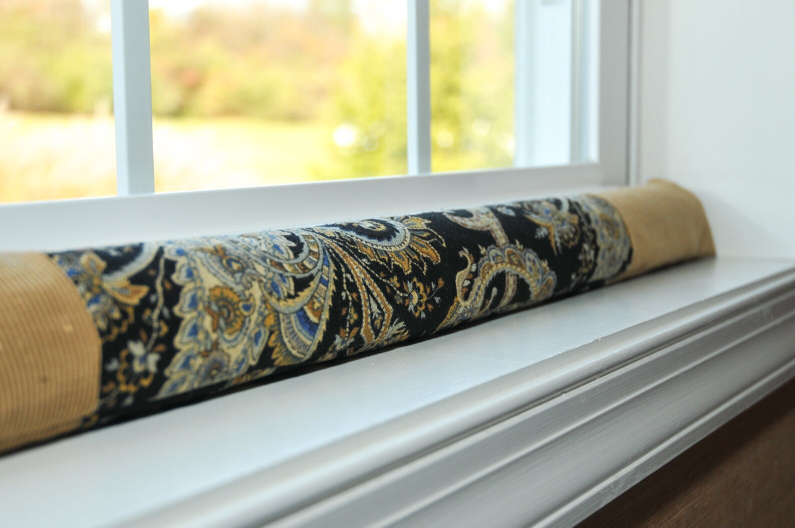 Window draft stopper paisley home decor 30 guard Etsy