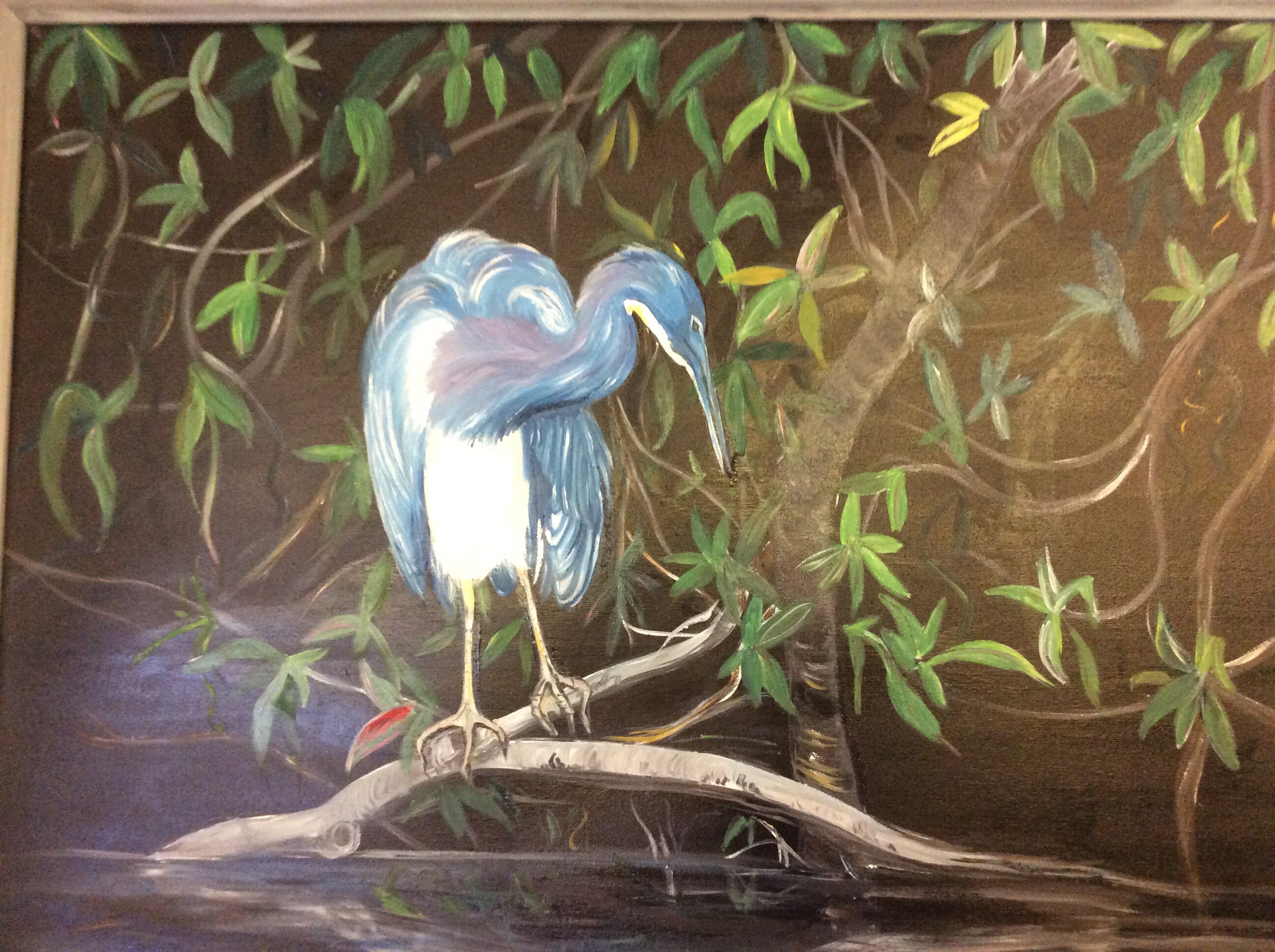 Blue Heron Looking for Dinner Etsy.de