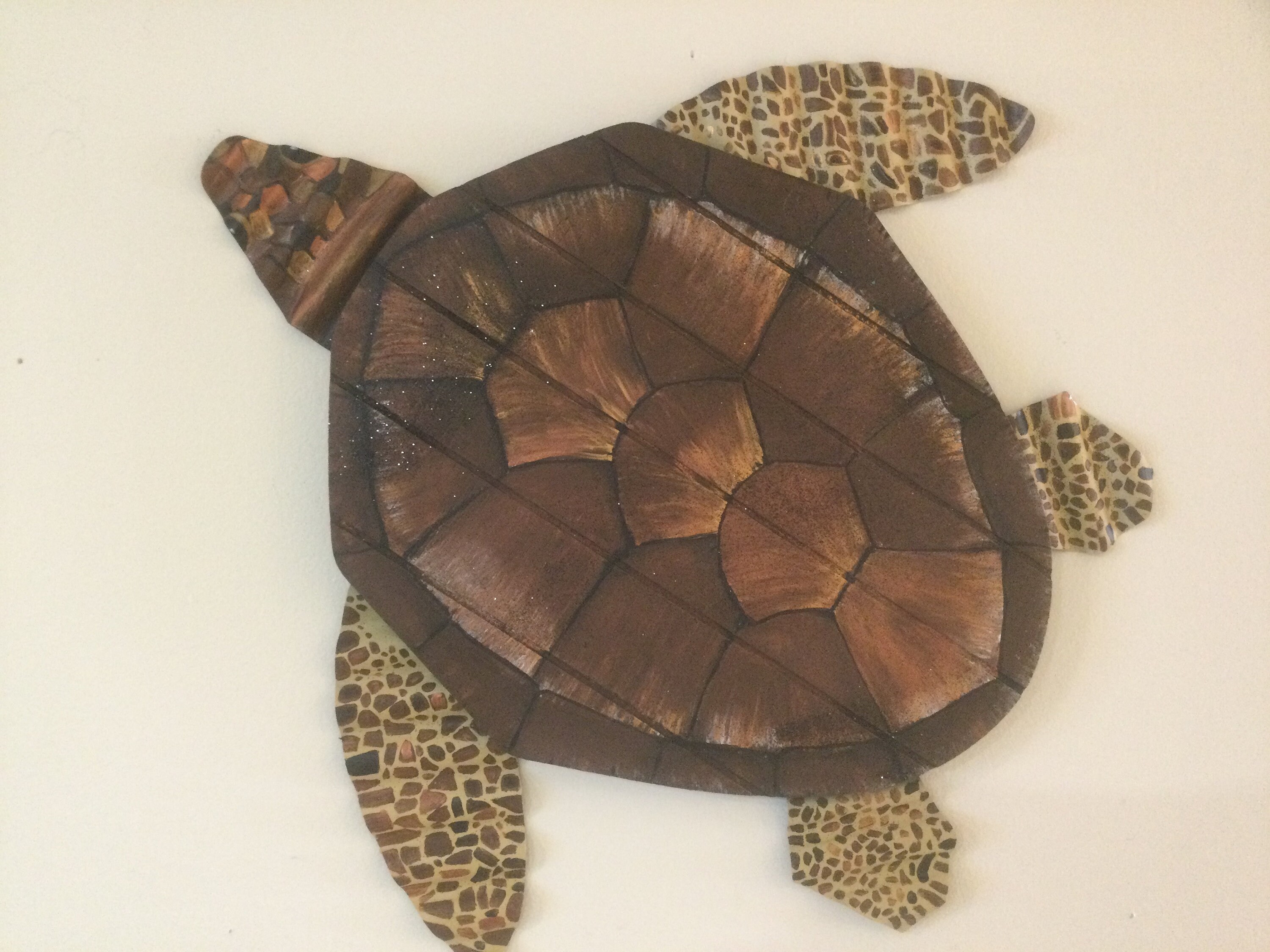 Tortuga marina de madera y metal | Etsy