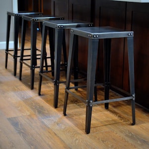 Industrial Bar Stool in Steel