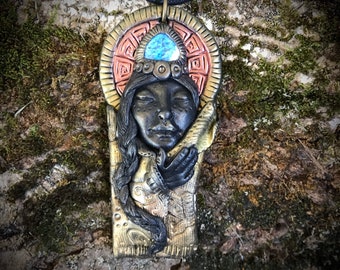 Sleeping Goddess Necklace with K2 stone