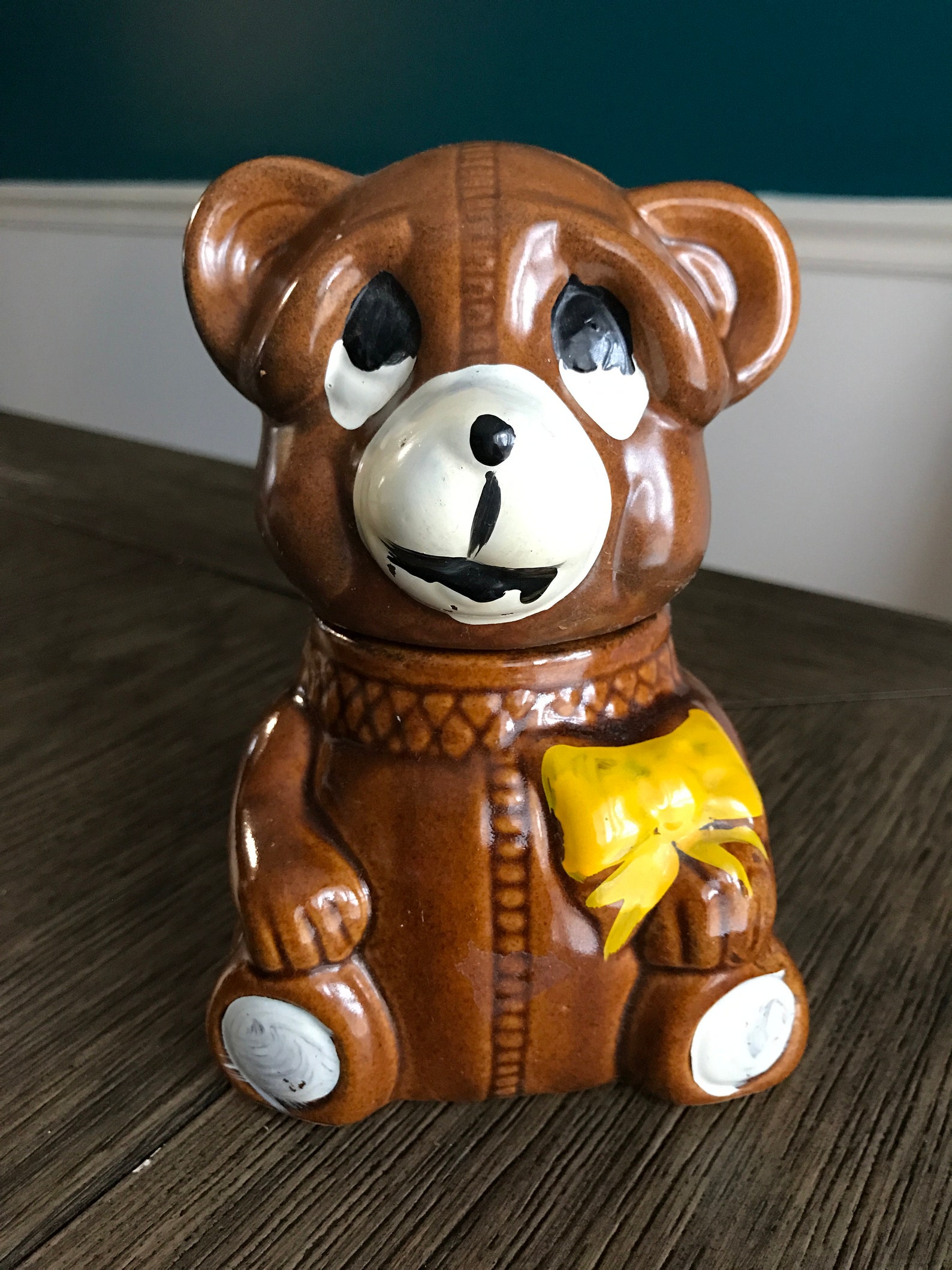 Honey Pot Bear Houston Foods 1982 Without Spoon Etsy