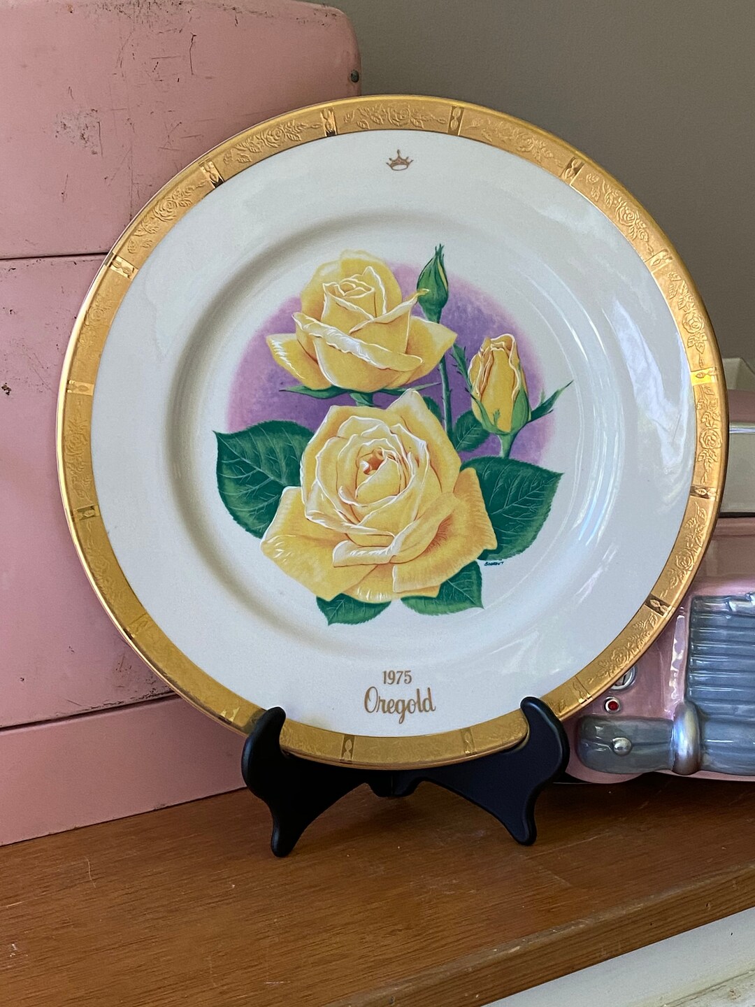 Vtg Rose Collector's Plate, All American Rose Selections Plate 1975 ...
