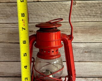 Vintage Red Oil Lantern: Winged Wheel No. 350, Metal & Glass - Etsy