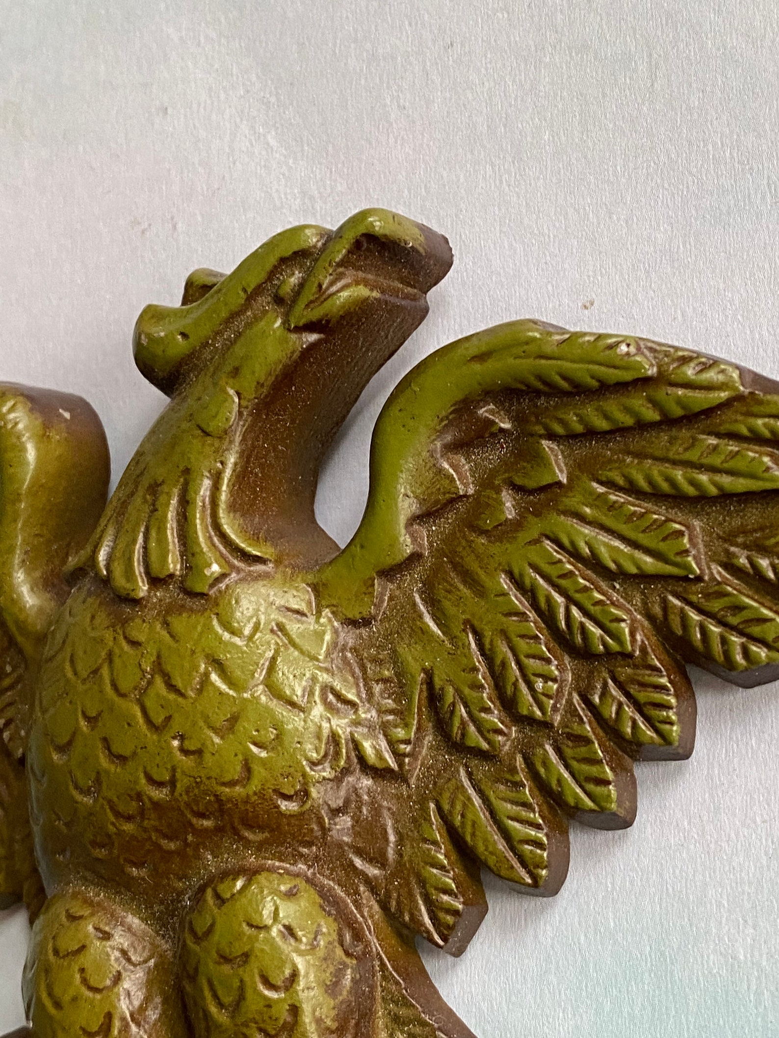 Vtg Sexton Metal Eagle Candle Holder Wall Decor Green Metal Etsy