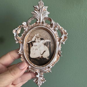 Ornate Victorian Style Picture Frame: Gold & Silver Finish, 4&quot; x 7&quot;