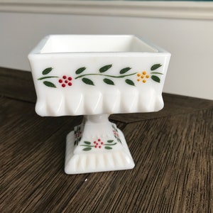 Vintage Westmoreland Milk Glass Compote, Candy Dish, Wedding Box