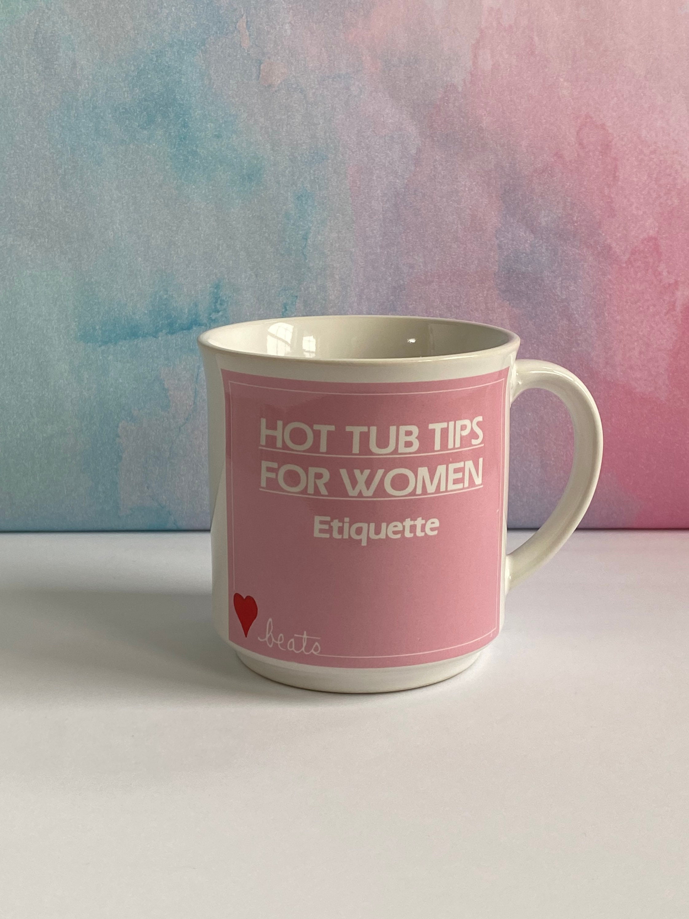 Vtg Novelty Hot Tub Etiquette for Women Funny Risque Coffee Mug