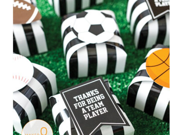 Sports Themed Favor Box Candy Box Kit, Sports Party Favor, Football