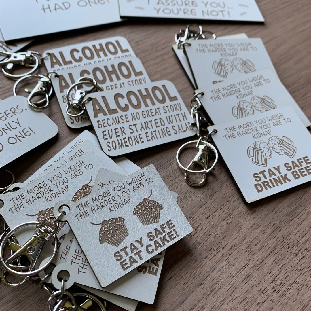 Humour Key Rings DIGITAL Cut File, Funny Quotes, Key Rings, Plaques, Cake Quote, Beer ...